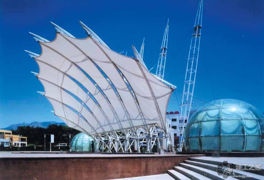 延边车棚膜结构网架